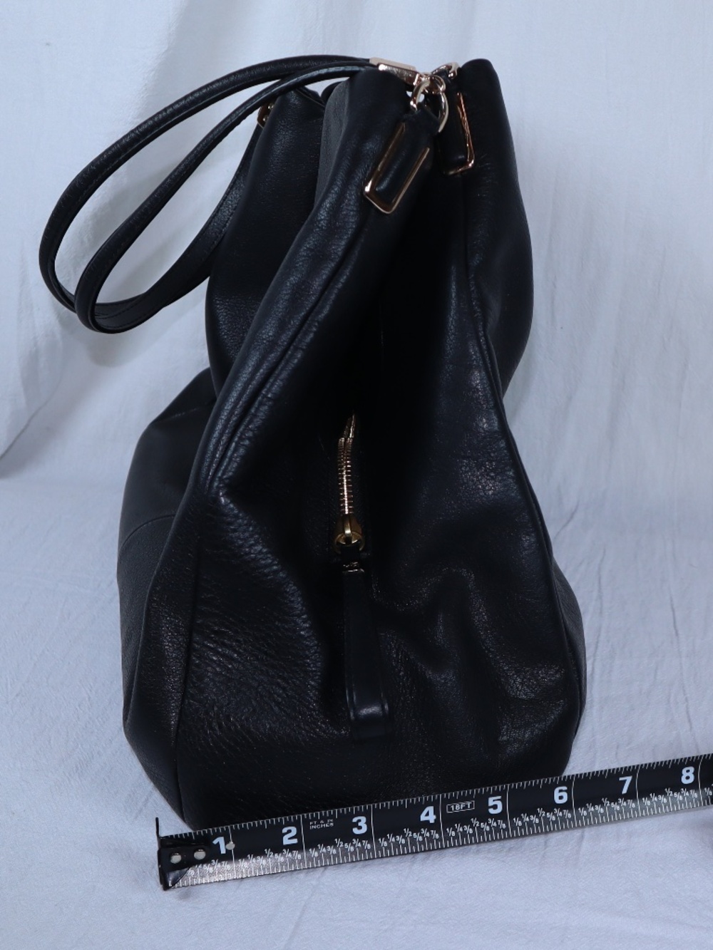 Coach Madison Phoebe Black Pebbled Leather 3 Compartment Should Bag - Picture 15 of 16